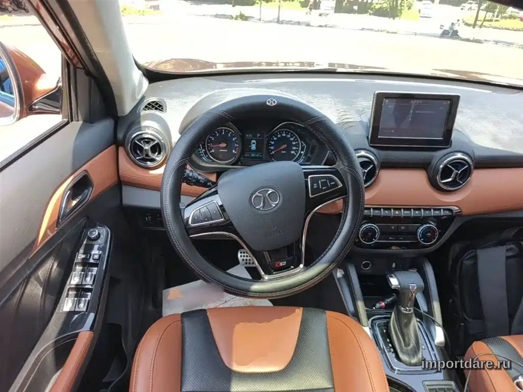 BAIC SENOVA X35 2017 — 185 100 км, жёлто-оранжевый, Китай — под ключ — фото 11