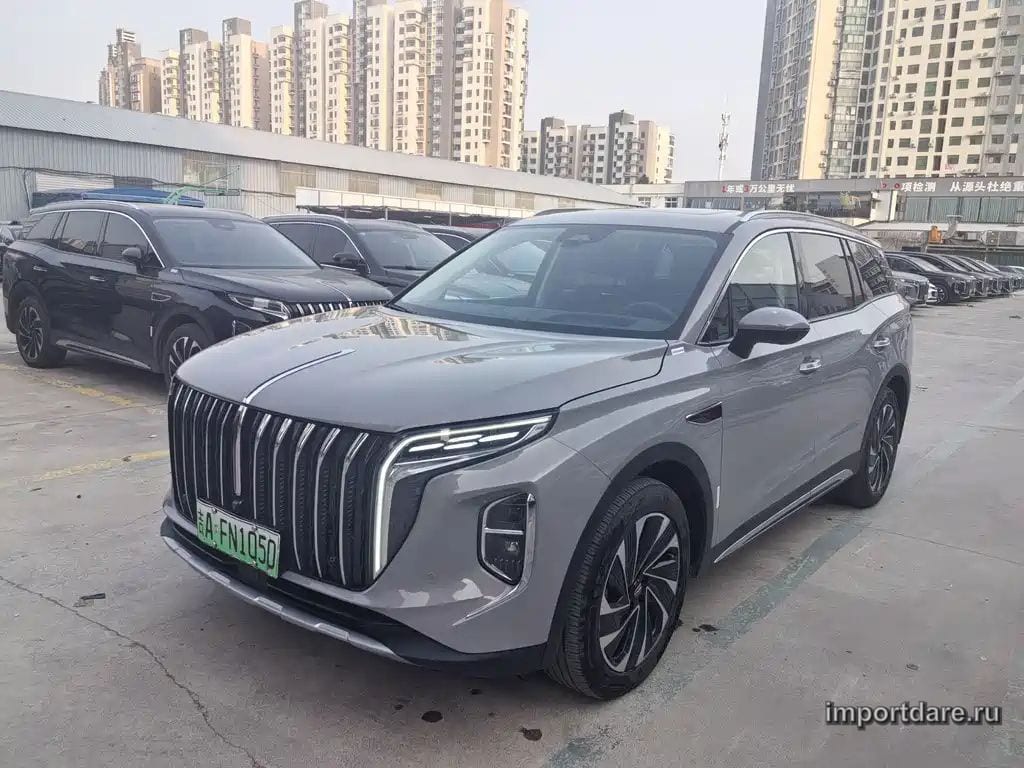 HONGQI HS7 PHEV 2024 — 28 000 км, серебристый, Китай — под ключ — фото 1