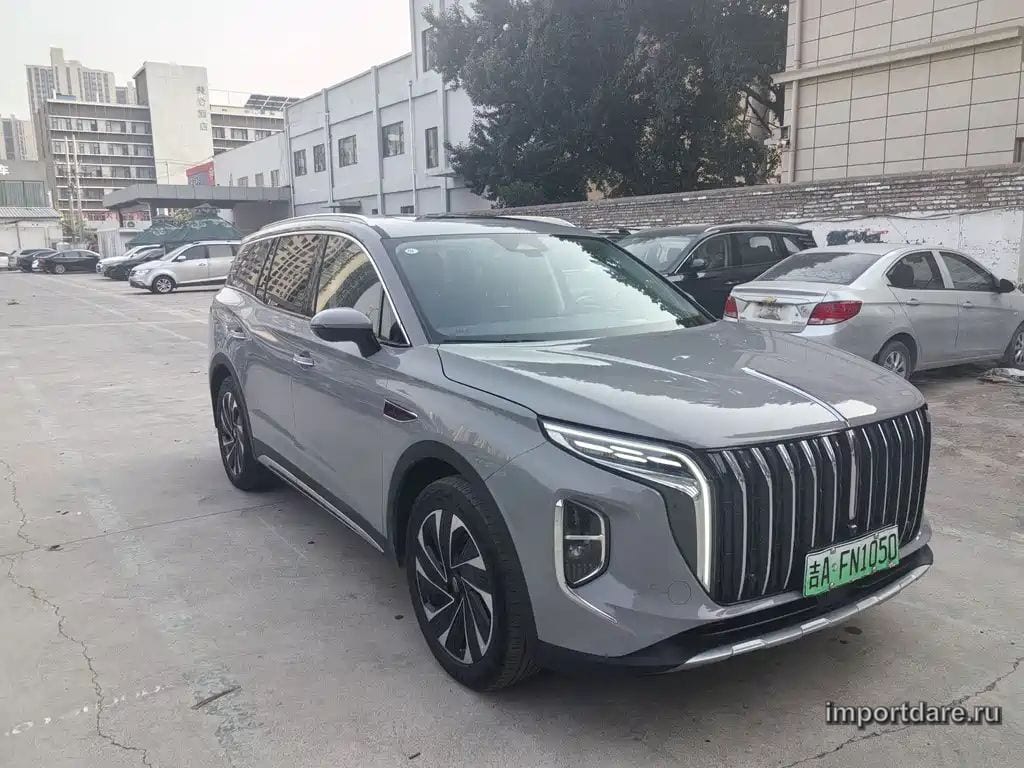 HONGQI HS7 PHEV 2024 — 28 000 км, серебристый, Китай — под ключ — фото 2