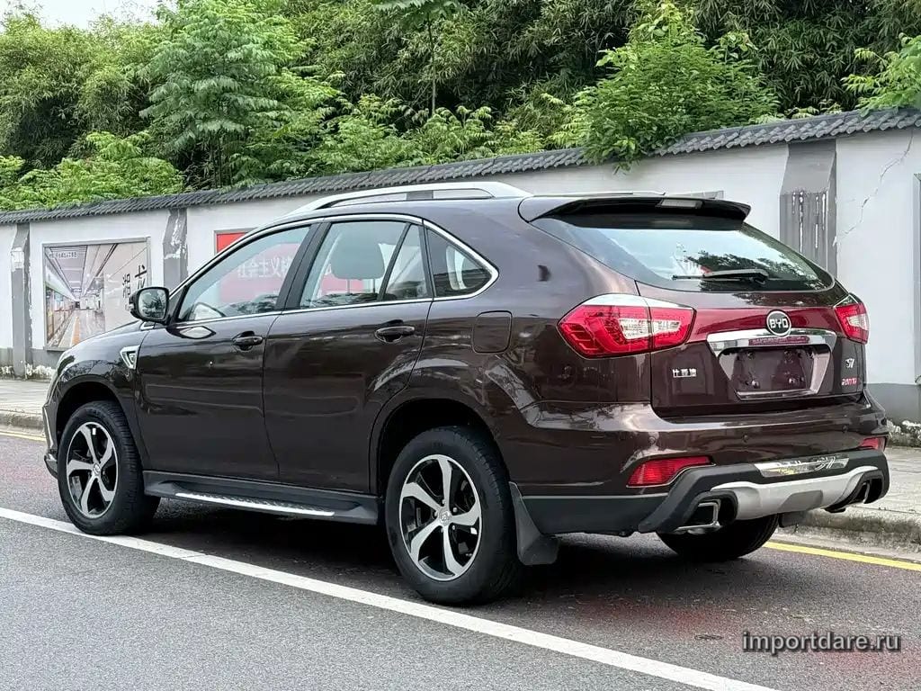 BYD S7 2016 — 90 000 км, коричневый-champagne, Китай — под ключ — фото 7
