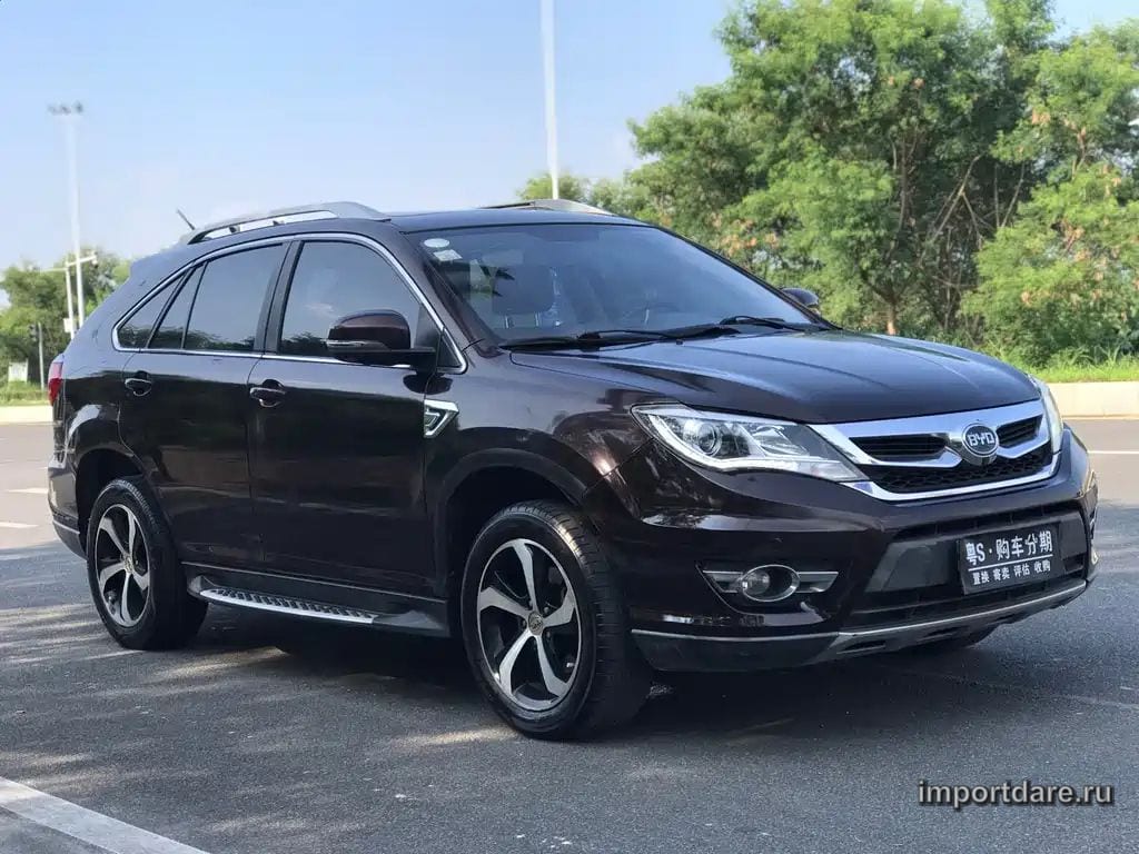 BYD S7 2015 — 110 000 км, коричневый-champagne, Китай — под ключ — фото 3