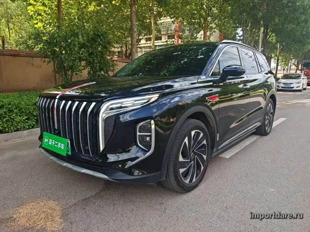HONGQI HS7 PHEV 2025 — 11 600 км, чёрный, Китай — под ключ — фото 1