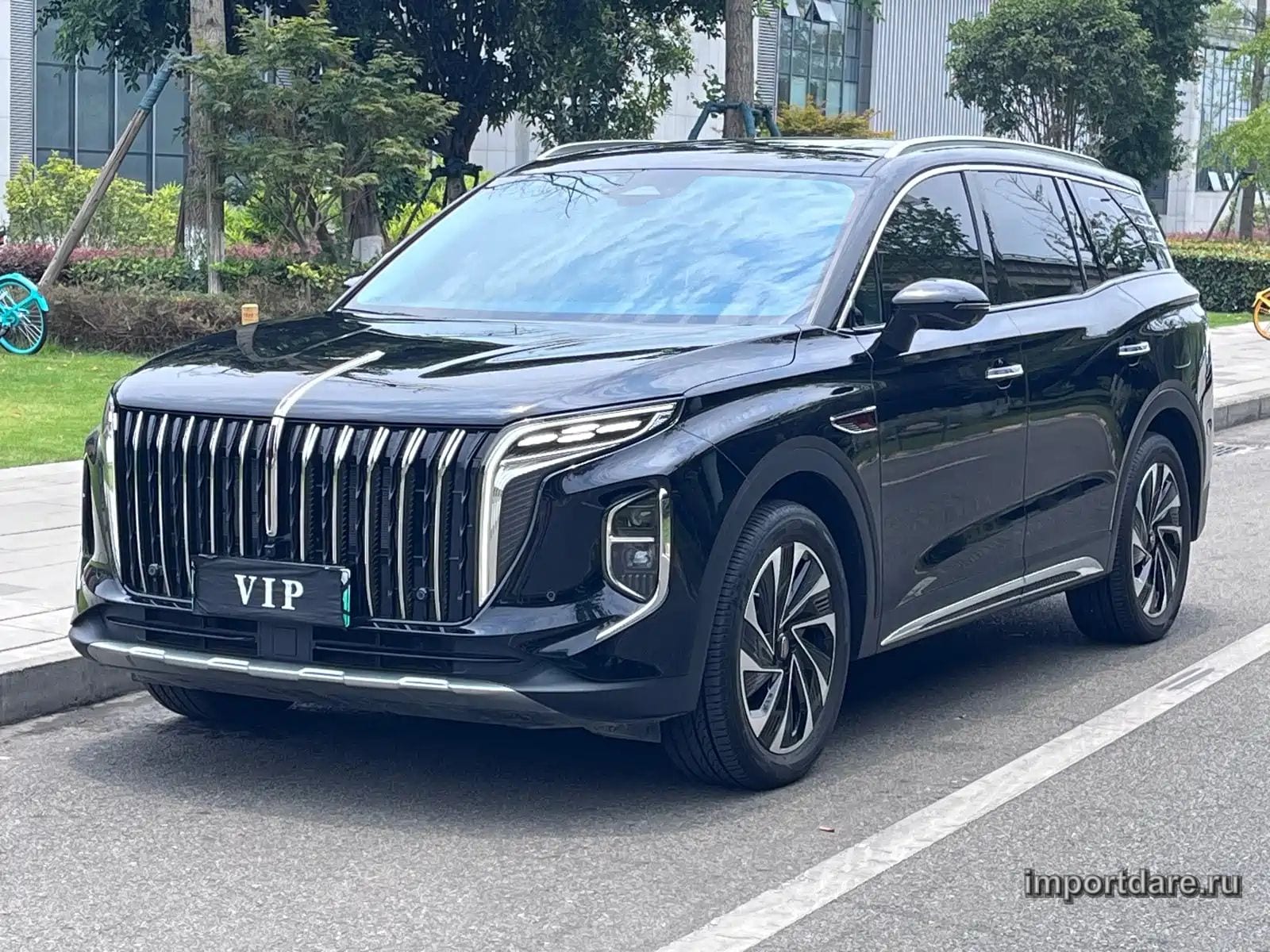 HONGQI HS7 PHEV 2025 — 10 000 км, чёрный, Китай — под ключ — фото 1