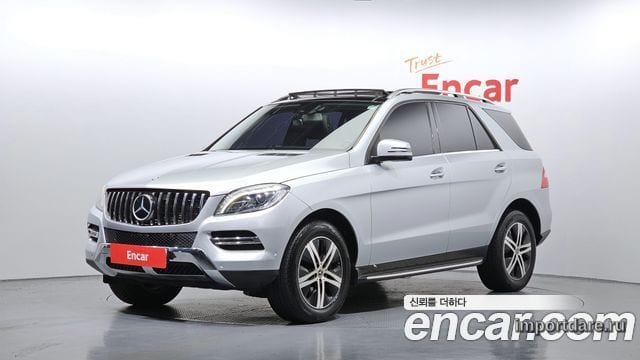 MERCEDES-BENZ M-CLASS W166 2013 — 194 636 км, серебристый, Корея — под ключ — фото 1