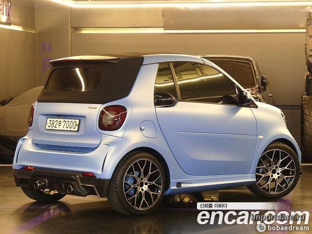 SMART FORTWO CABRIO 2019 — 10 000 км, голубой, Корея — под ключ — фото 3