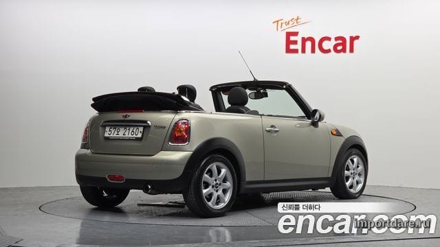 MINI COOPER CONVERTIBLE 2010 — 100 330 км, светло-золотистый, Корея — под ключ — фото 2