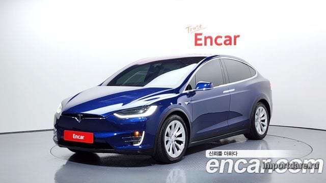 TESLA MODEL X 2019 — 148 666 км, синий, Корея — под ключ — фото 1