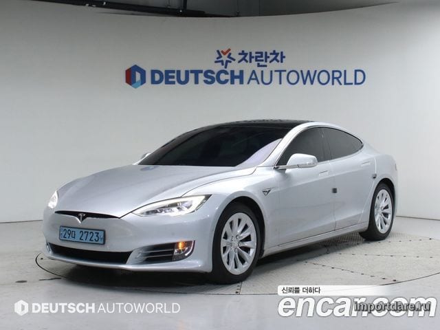 TESLA MODEL S 2017 — 82 610 км, серебристо-серый, Корея — под ключ — фото 1
