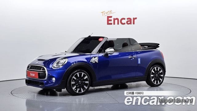 MINI COOPER CONVERTIBLE 2019 — 106 142 км, синий, Корея — под ключ — фото 1