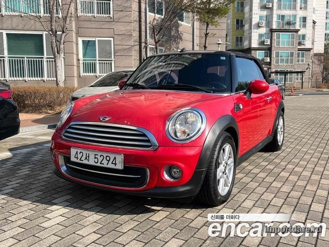MINI COOPER CONVERTIBLE 2015 — 100 000 км, красный, Корея — под ключ — фото 1