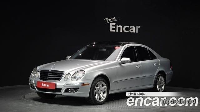 MERCEDES-BENZ E-CLASS W211 2007 — 177 506 км, серебристый, Корея — под ключ — фото 1