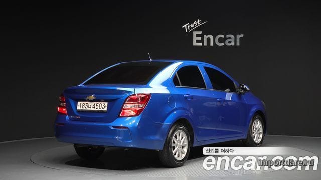 CHEVROLET AVEO SEDAN 2018 — 78 724 км, синий, Корея — под ключ — фото 2