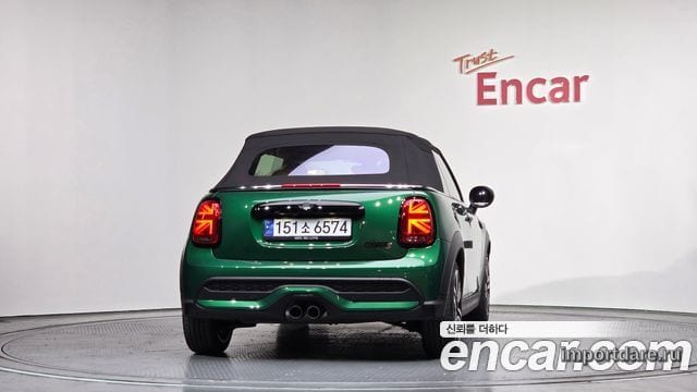 MINI COOPER S CONVERTIBLE 2024 — 11 855 км, тёмно-зелёный, Корея — под ключ — фото 4