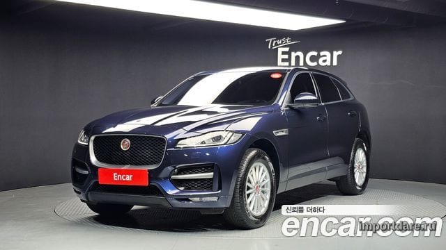 JAGUAR F-PACE 2017 — 143 485 км, синий, Корея — под ключ — фото 1