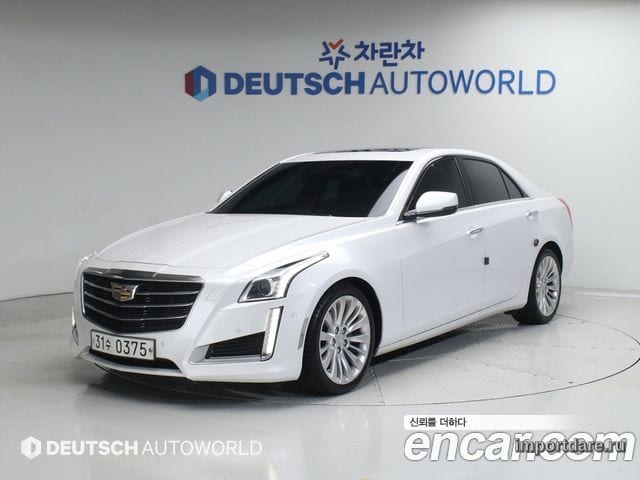 CADILLAC CTS 2015 — 112 000 км, белый, Корея — под ключ — фото 1