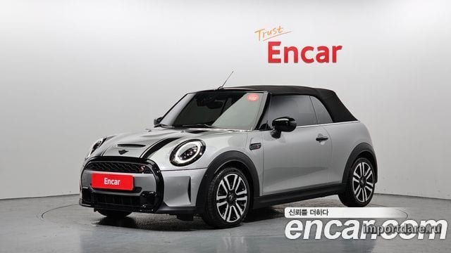 MINI COOPER S CONVERTIBLE 2024 — 61 990 км, серебристо-серый, Корея — под ключ — фото 1