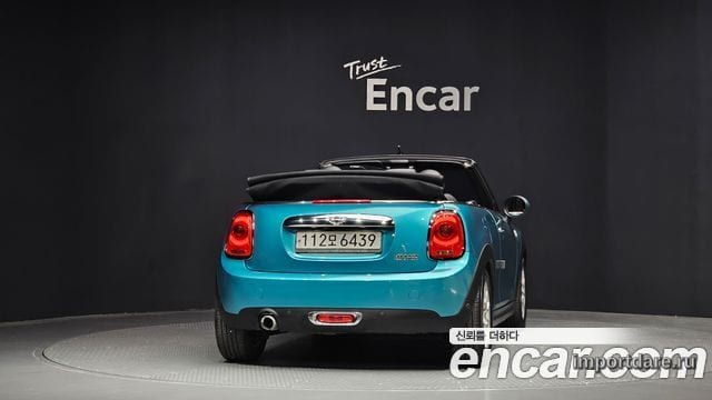 MINI COOPER CONVERTIBLE 2016 — 77 080 км, синий, Корея — под ключ — фото 4