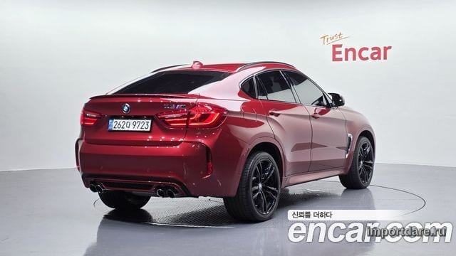 BMW X6M 2019 — 142 338 км, красный, Корея — под ключ — фото 2