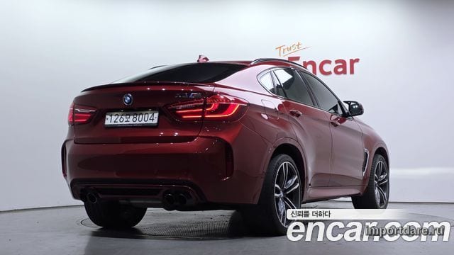 BMW X6M 2019 — 73 753 км, красный, Корея — под ключ — фото 2