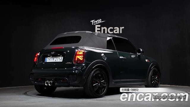 MINI COOPER S CONVERTIBLE 2021 — 76 701 км, тёмно-зелёный, Корея — под ключ — фото 2