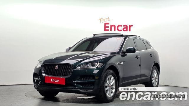 JAGUAR F-PACE 2017 — 123 026 км, тёмно-зелёный, Корея — под ключ — фото 1