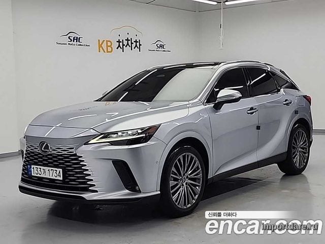 LEXUS RX350H 2023 — 97 270 км, серебристо-серый, Корея — под ключ — фото 1