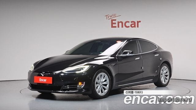TESLA MODEL S 2018 — 95 241 км, чёрный, Корея — под ключ — фото 1