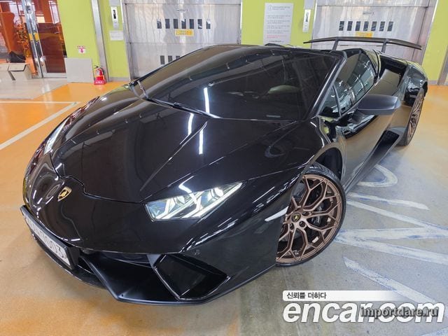 LAMBORGHINI HURACAN 2019 — 63 000 км, чёрный, Корея — под ключ — фото 1
