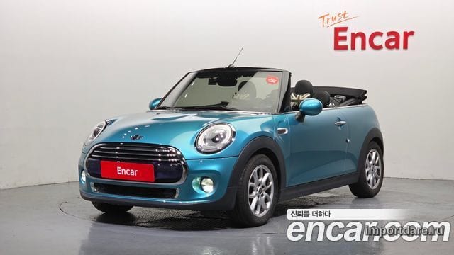 MINI COOPER CONVERTIBLE 2018 — 47 931 км, голубой, Корея — под ключ — фото 1