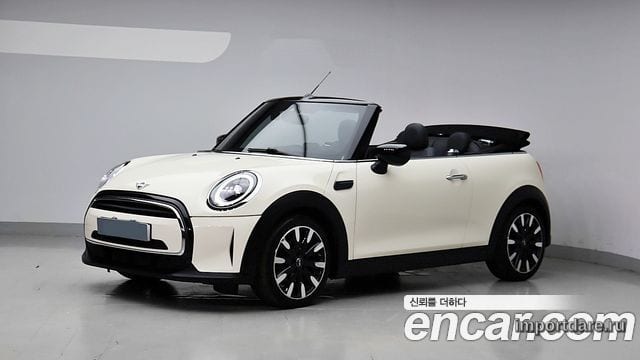 MINI COOPER CONVERTIBLE 2022 — 81 662 км, белый-перламутр, Корея — под ключ — фото 1