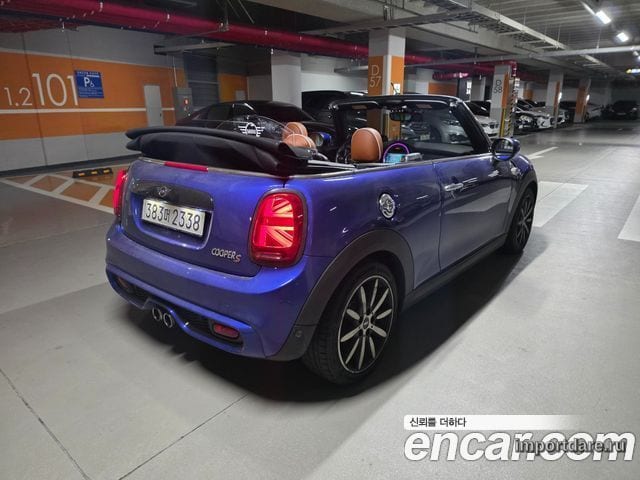 MINI COOPER S CONVERTIBLE 2020 — 134 000 км, синий, Корея — под ключ — фото 2