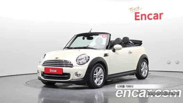 MINI COOPER CONVERTIBLE 2015 — 115 795 км, белый-перламутр, Корея — под ключ — фото 1