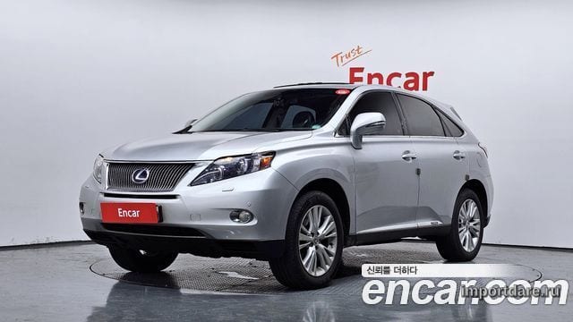 LEXUS RX450H 2010 — 145 008 км, серебристый, Корея — под ключ — фото 1