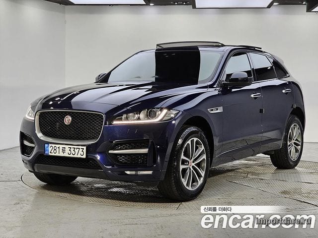 JAGUAR F-PACE 2017 — 148 234 км, синий, Корея — под ключ — фото 1