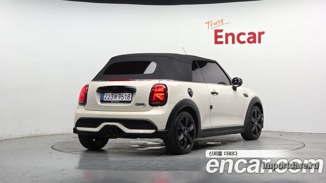 MINI COOPER S CONVERTIBLE 2022 — 57 264 км, белый-перламутр, Корея — под ключ — фото 1