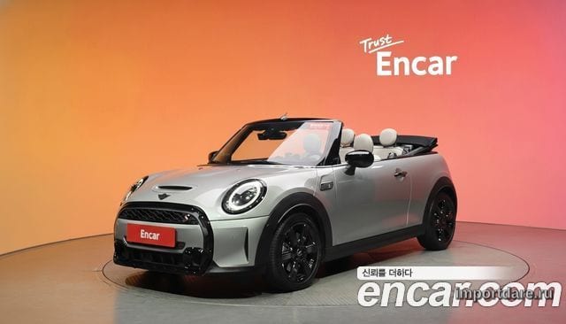 MINI COOPER S CONVERTIBLE 2023 — 27 221 км, серебристый, Корея — под ключ — фото 2