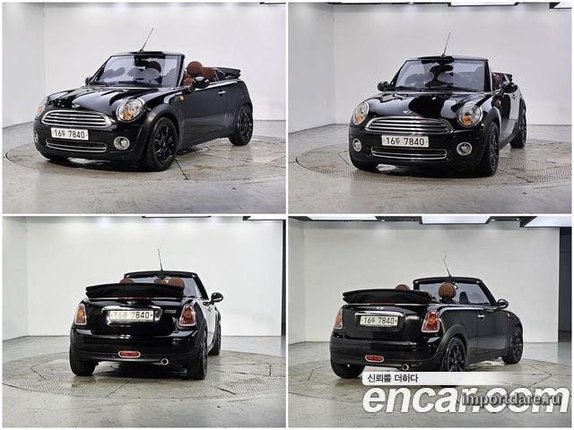 MINI COOPER CONVERTIBLE 2010 — 128 730 км, чёрный, Корея — под ключ — фото 5