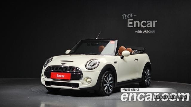 MINI COOPER S CONVERTIBLE 2018 — 83 758 км, белый-перламутр, Корея — под ключ — фото 1