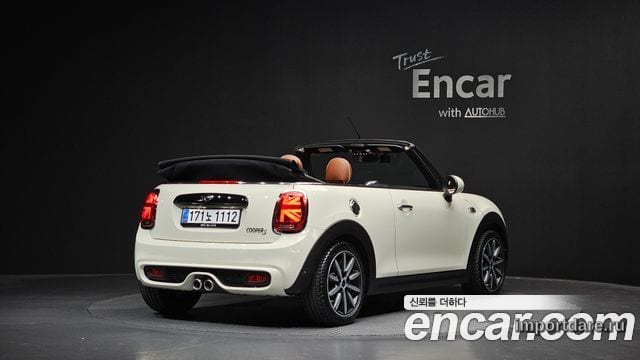 MINI COOPER S CONVERTIBLE 2018 — 83 758 км, белый-перламутр, Корея — под ключ — фото 2