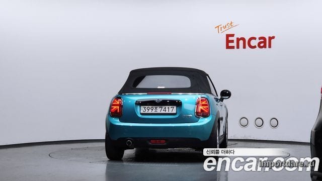 MINI COOPER CONVERTIBLE 2021 — 104 229 км, бирюзовый, Корея — под ключ — фото 4