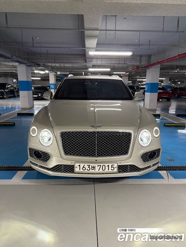 BENTLEY BENTAYGA 2017 — 71 000 км, белый-перламутр, Корея — под ключ — фото 3