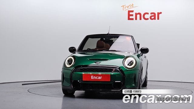 MINI COOPER S CONVERTIBLE 2022 — 65 685 км, тёмно-зелёный, Корея — под ключ — фото 3