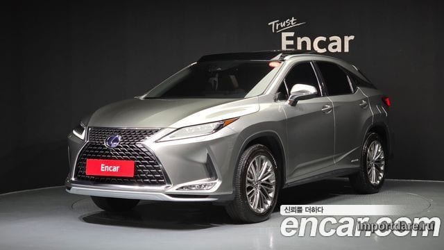 LEXUS RX450H 2021 — 32 881 км, светло-золотистый, Корея — под ключ — фото 1