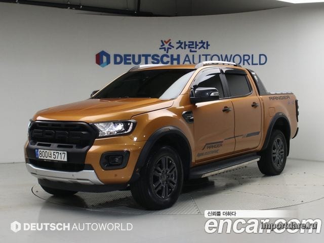 FORD RANGER 2022 — 27 991 км, оранжевый, Корея — под ключ — фото 1