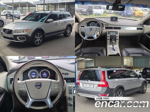 VOLVO XC70 2010 — 135 616 км, серебристо-серый, Корея — под ключ — фото 1