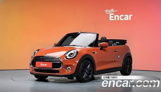 MINI COOPER CONVERTIBLE 2020 — 75 261 км, оранжевый, Корея — под ключ — фото 2