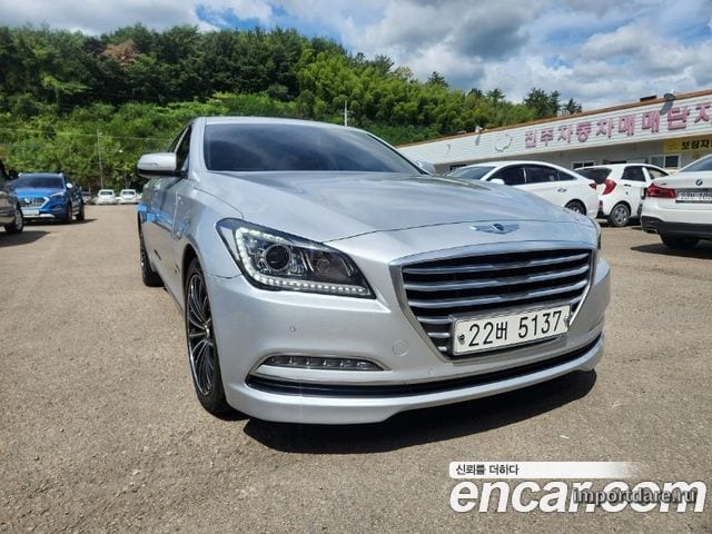 HYUNDAI GENESIS DH 2015 — 7 200 км, серебристый, Корея — под ключ — фото 2