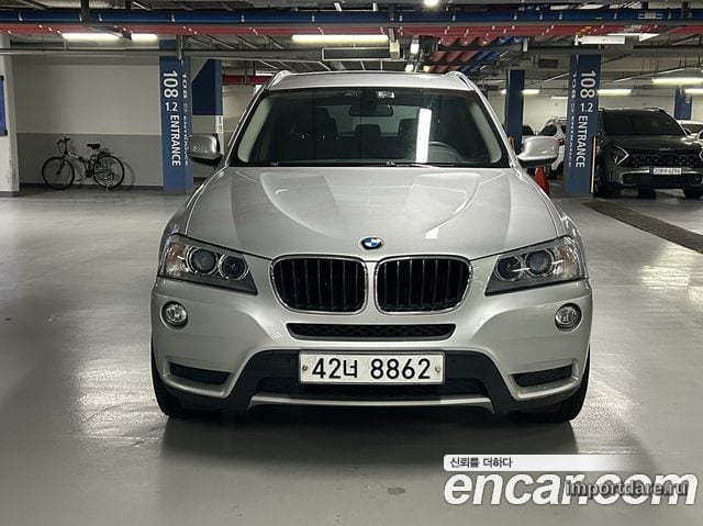 BMW X3 2011 — 221 917 км, серебристый, Корея — под ключ — фото 2