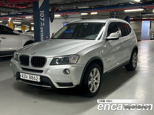BMW X3 2011 — 221 917 км, серебристый, Корея — под ключ — фото 3
