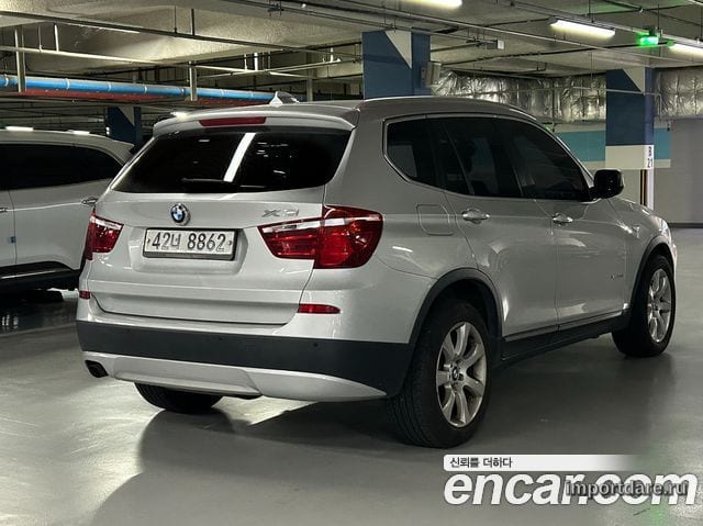 BMW X3 2011 — 221 917 км, серебристый, Корея — под ключ — фото 5